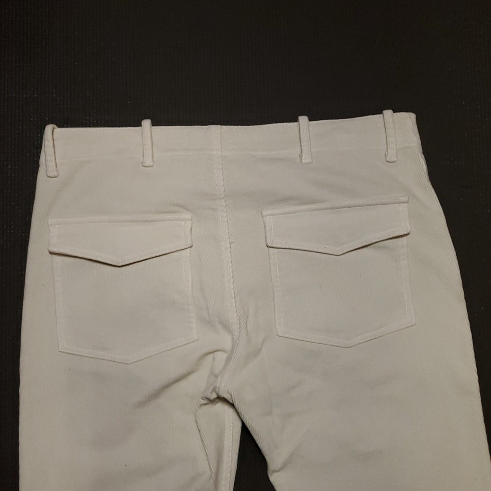Nili Lotan Shon Corduroy Pants Womens 4 Bone High Rise Baggy Wide Bow Leg‎ USA - Picture 10 of 16
